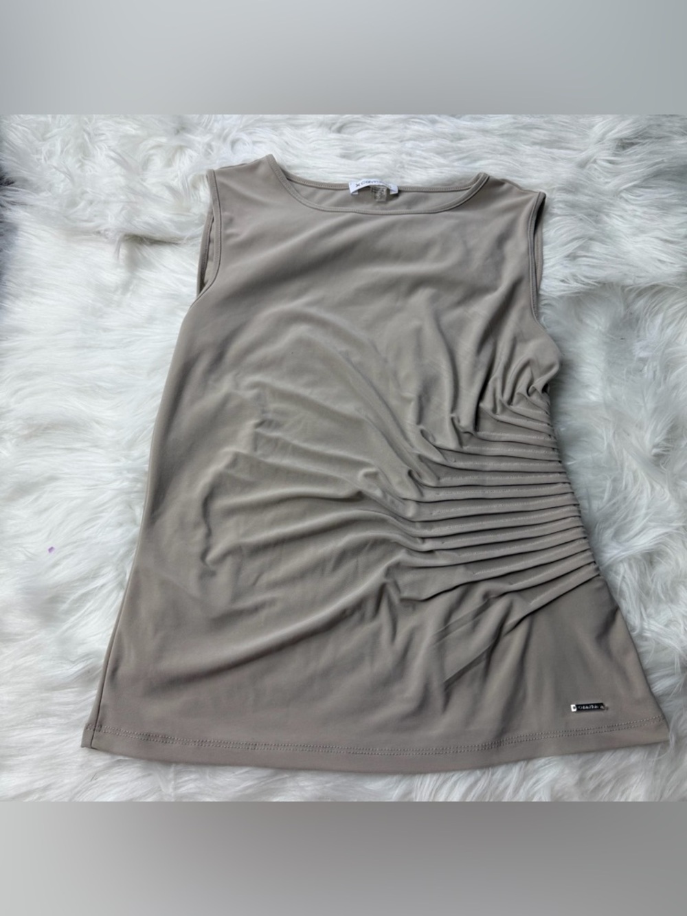 Calvin Klein Beige/Taupe Smooth Stretch Tank